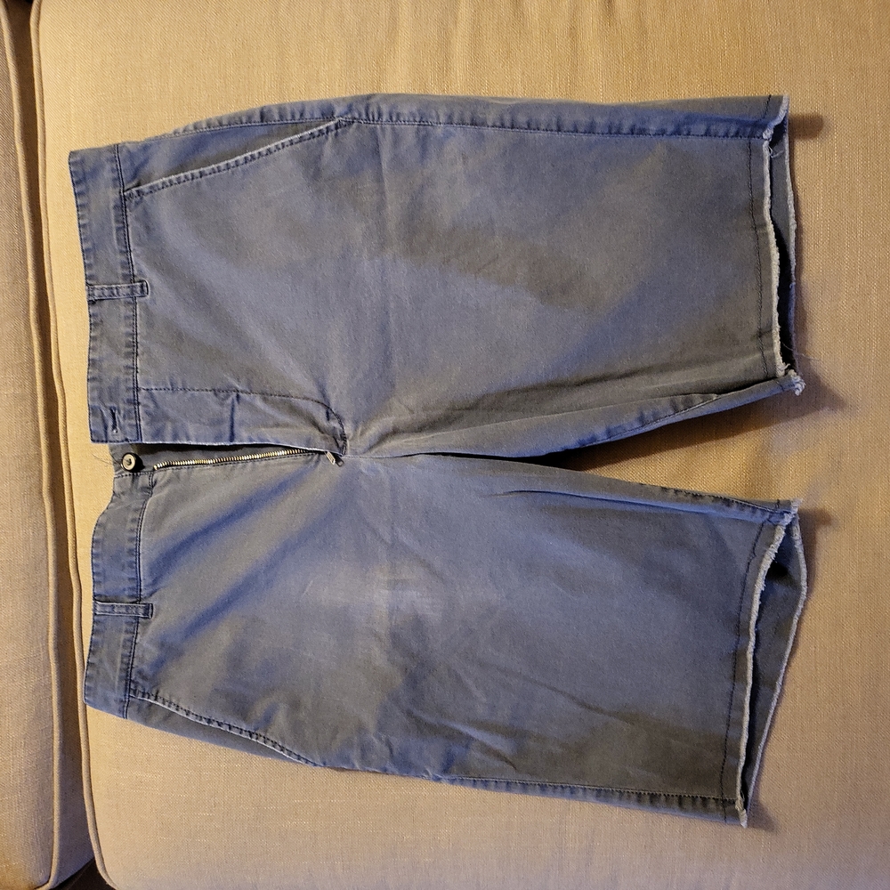 Blue ATM cutoff shorts